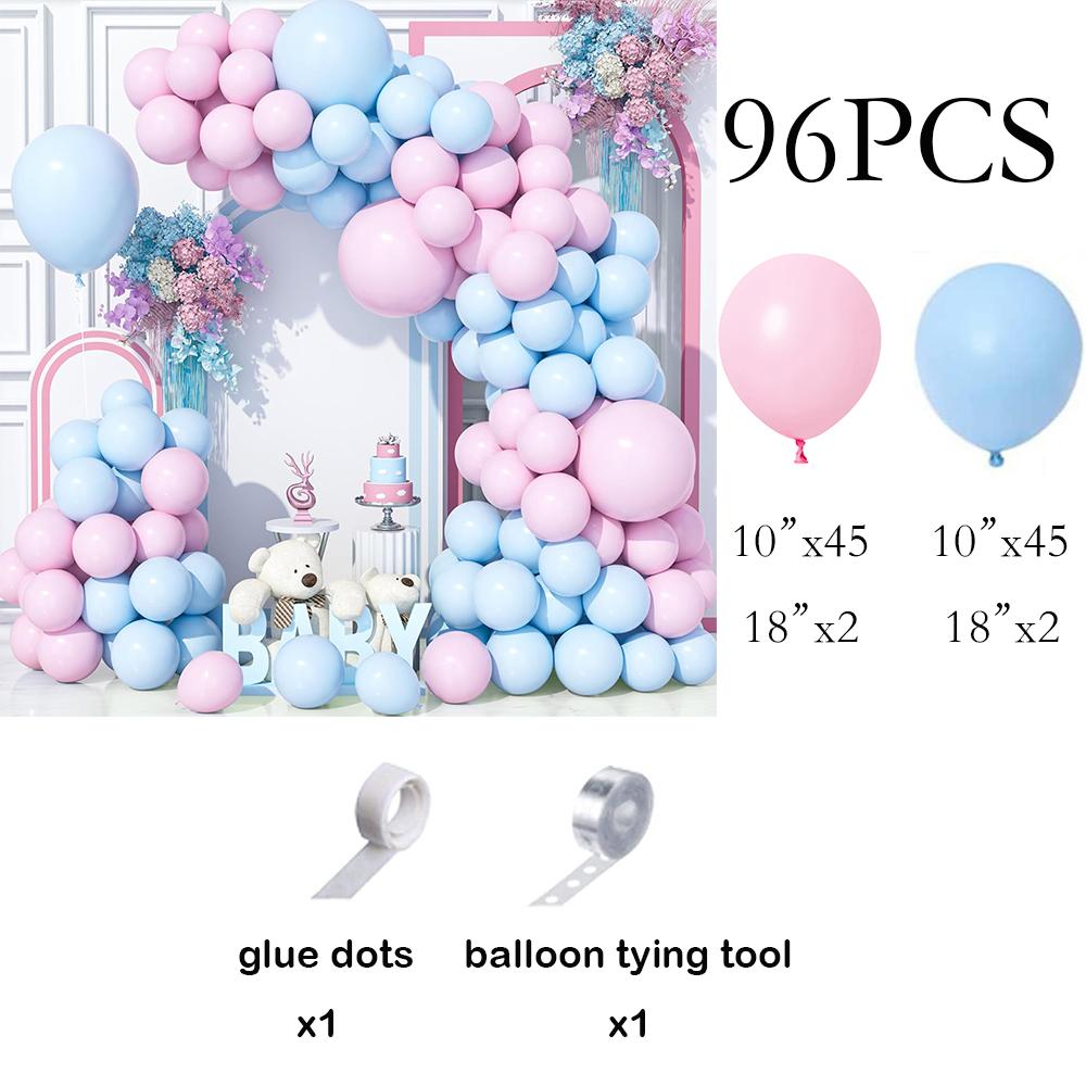 

Pastel Pink Balloons Garland Baby Pink Blue Balloon Arch Kit Baby Shower Gender Reveal Birthday Party Wedding Decoration Globos AS Picture