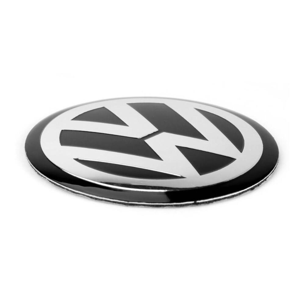 Modifix - 90mm Radkappe Emblem Logo Aufkleber Schwarz Für Vw Golf Passat Cc Polo Scirocco