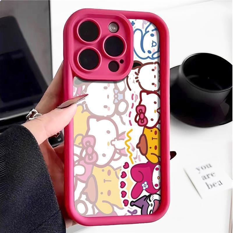 Explosive TEMU/Xiyin/TikTok Sanlio TK cat Hello Kitty for Apple 16 mobile phone case ladder