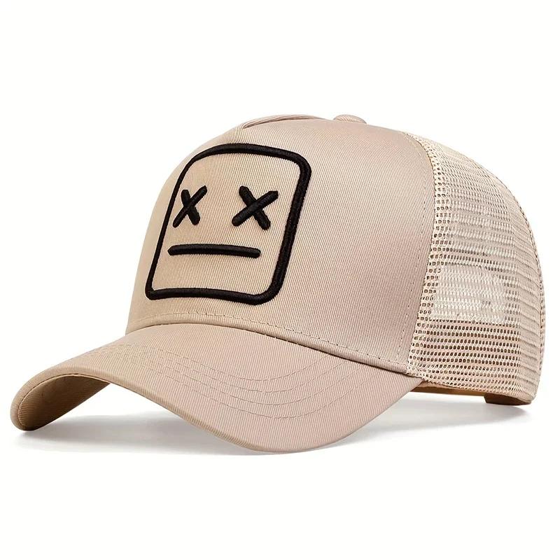 Unisex XX Embroidery Baseball Net Caps Spring Summer Outdoor Sunscreen Hat Adjustable Casual Trucker Hats