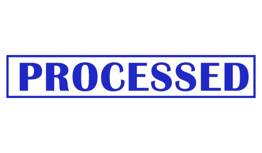 Printtoo Processed Self Inking Rubber Stamp Pre-Inked Office Stamp- Home Office Business Stationery, Black- 42 x 9