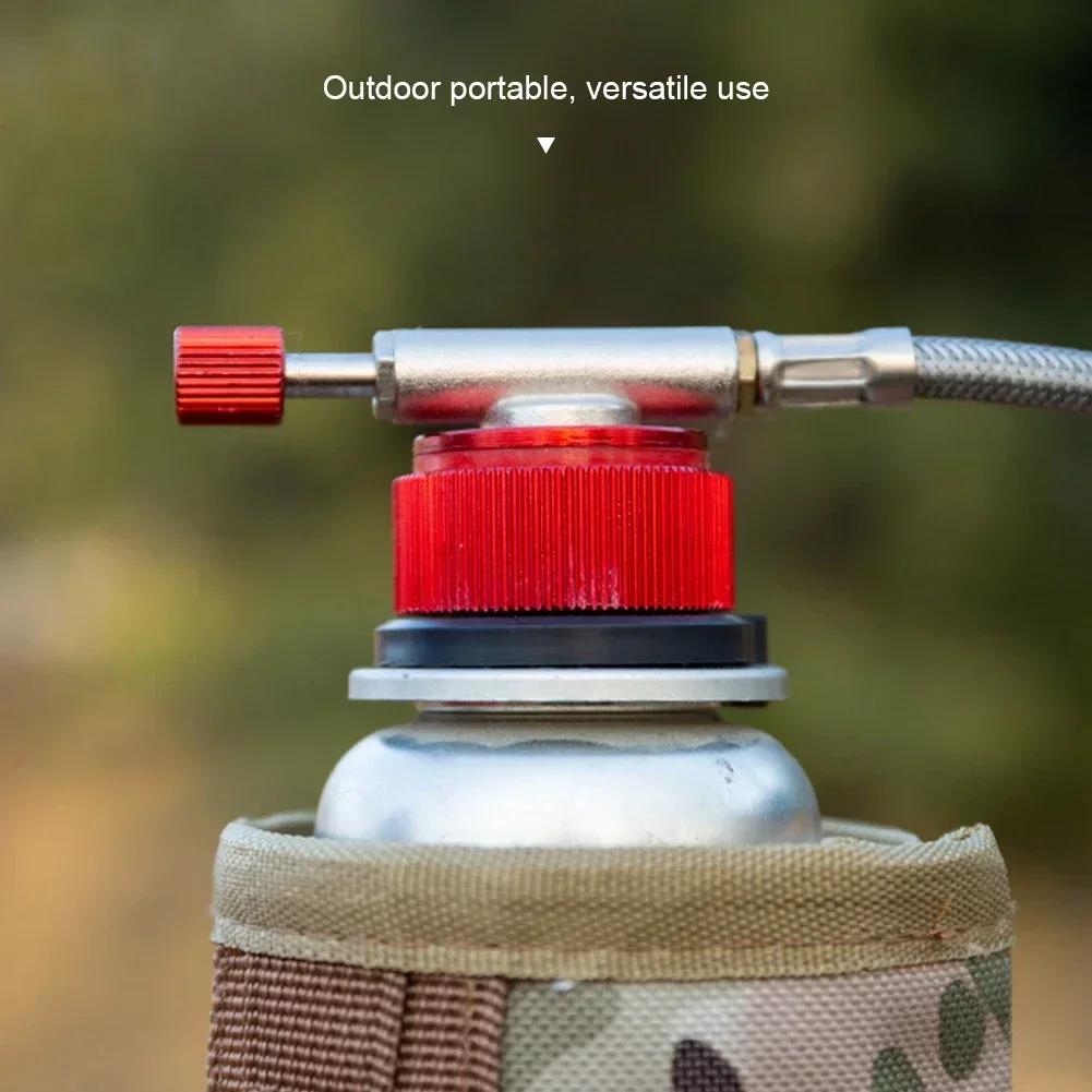 Outdoor Gas Tank Support Adapter Multi-Functional Anti-Leakage Self-Locking Device Stove Converter Head Camping Accessories