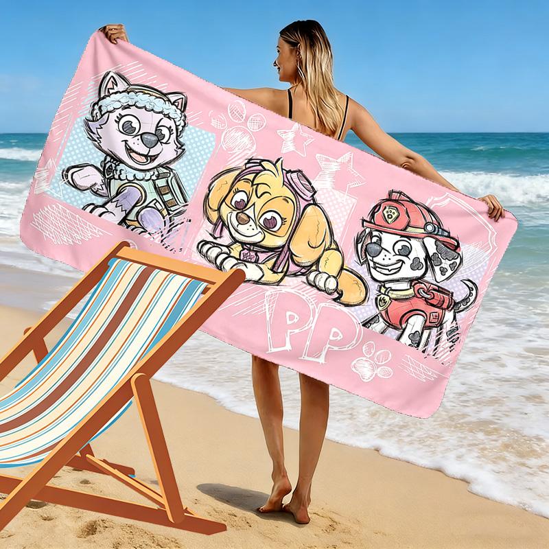 PAW Patrol Print Beach Towel, Large Soft Quick Dry Towel for Beach Camping Swimming