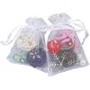 Organza Bags for Christmas,100 PCS White Organza Gift Bags,2.7'' x 3.5'' Organza Pouches with Drawstring for Christmas,Wedding Favour Jewelry Pouch Ba