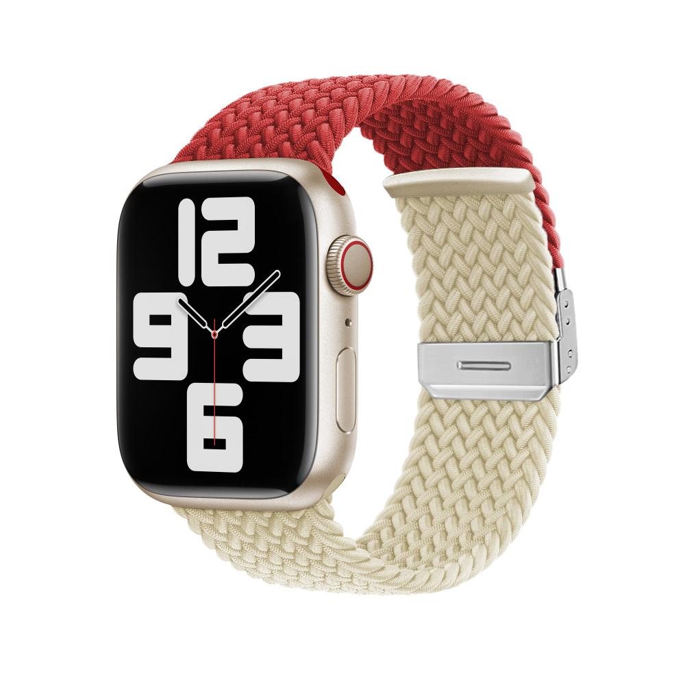 Braided Nylon Strap For Apple Watch Band Ultra 10 9 8 7 49mm 46mm 45mm 44mm Adjustable wristband 6 5 4 SE 41mm 42mm 40mm Correa