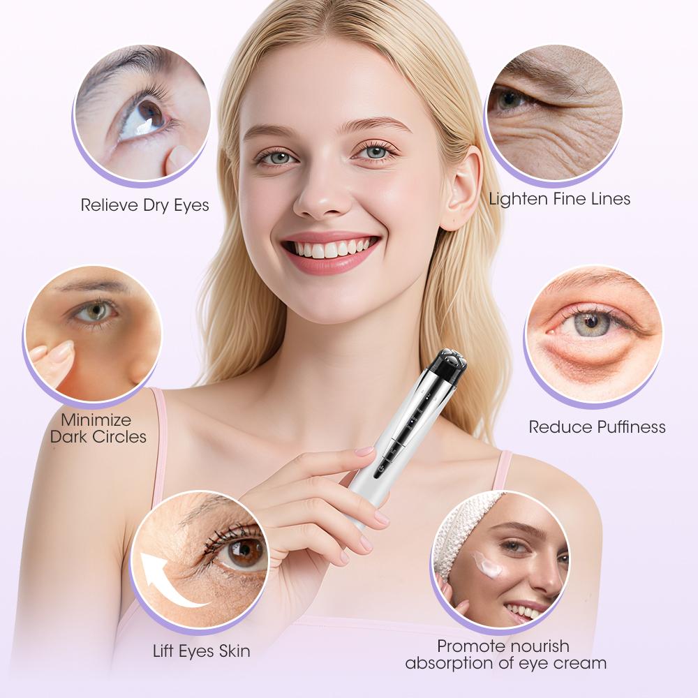 EMS Eye Beauty Device Microcurrent Eye Massager Remove Eye Bags Dark Circles LED Red Light Eye Lifting Massage Instrument