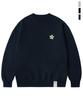 GRAVER [Unisex] Flower Dot Embroidered Sweatshirt_2 Colors