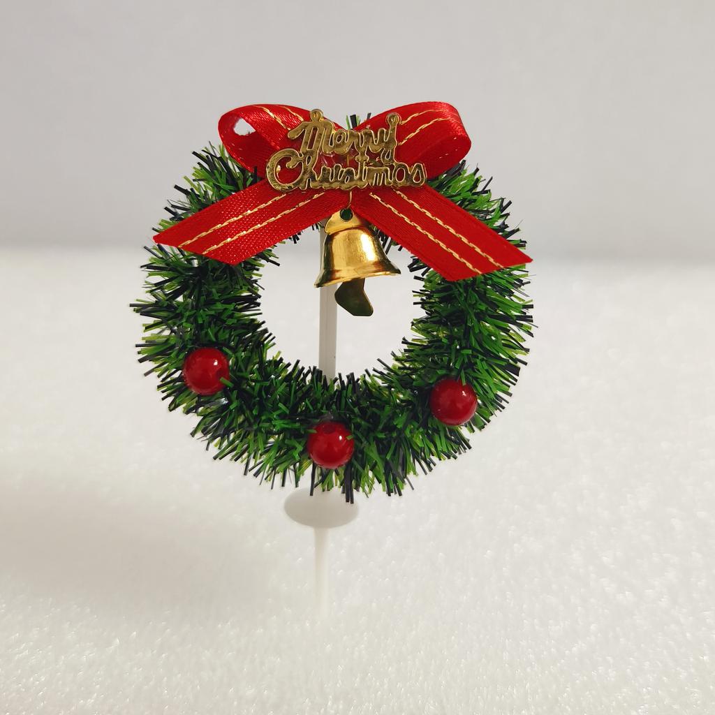 Mini Cake Plugin Christmas Baking Plug Christmas Tree Leaf Wreath Flag Holiday Ornament