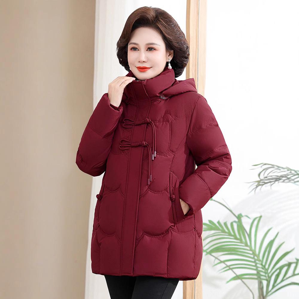 Authentic 2024 Winter Down Jacket for Middle-Aged and Elderly Women - Thickened Short Coat