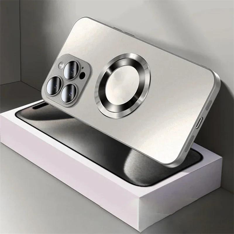 Luxury Magnetic For Magsafe Case For iPhone 17 16 15 Pro Max 14 13 12 11 Camera Protection Shockproof Wireless Charging Cover