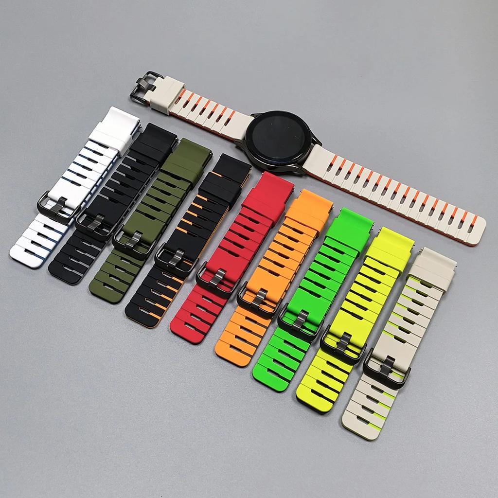 22mm Silicone Strap for Redmi Watch 5 Active/Lite Watch Band for Xiaomi S4/S3/S2 46mm/S1 pro Active Correa Replacement Bracelet