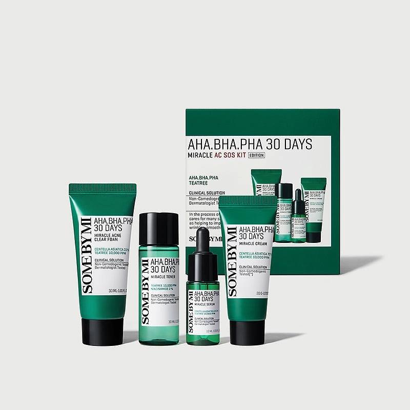 [SOME BY MI] 30 Days Miracle AHA BHA PHA AC SOS Kit – 4-Step Trial Set