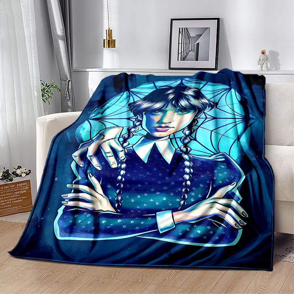 Wednesday Addams Clockwork Blanket Suitable for sofas,travel, living rooms also a good gift for friends and family Suitable for all seasons.