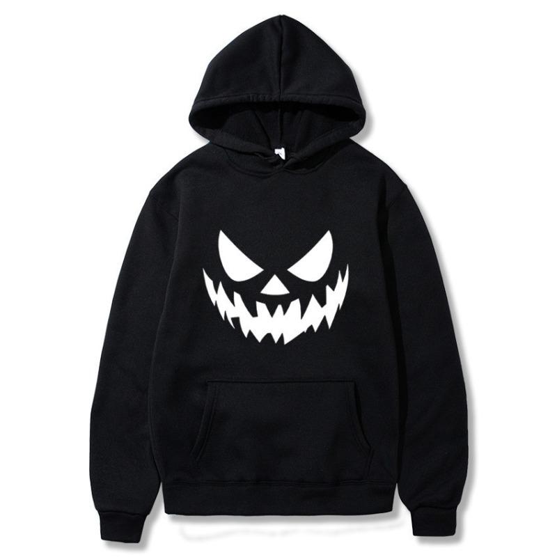 Halloween Printed Casual Hoodie Men's Women's Long Sleeved Sweatshirts Autumn Winter Fashion Style Hoodies