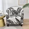 Elastic Full Package Semi-circular Bathtub Small Single Person Sofa Cover, Internet Cafe Coffee Shop Wine Room Print Cover