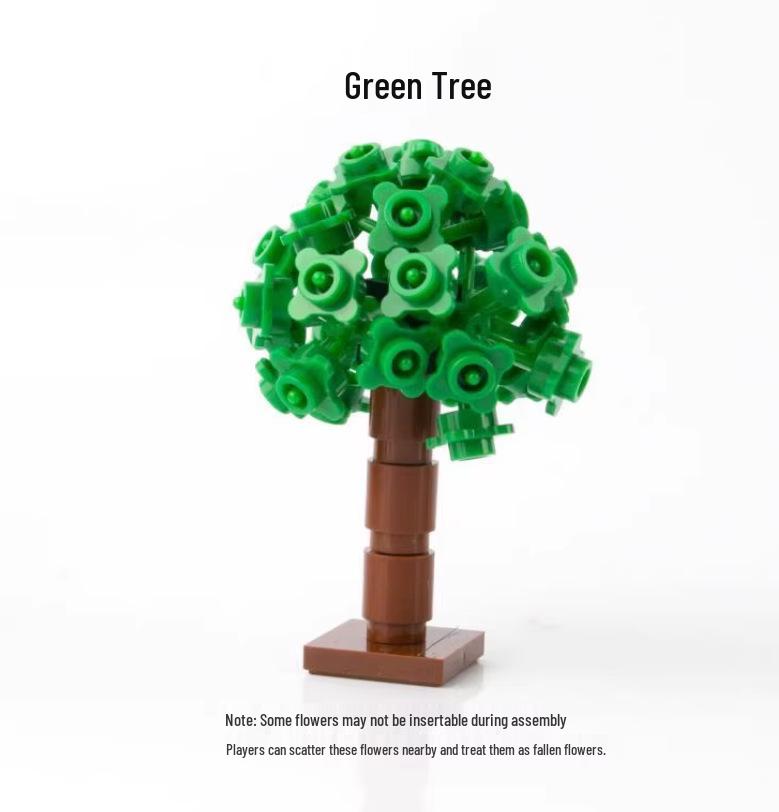 MOC Botanical Garden Cauliflower DIY Model: Compatible Educational Building Blocks Display