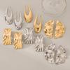 European & American Cold Style Metal Stud Earrings: Retro, High-End, Smooth Design with Personality Ear Cuffs