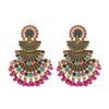 Indian Style Colorful Peacock Beaded Tassel Earrings - Bohemian Fashion