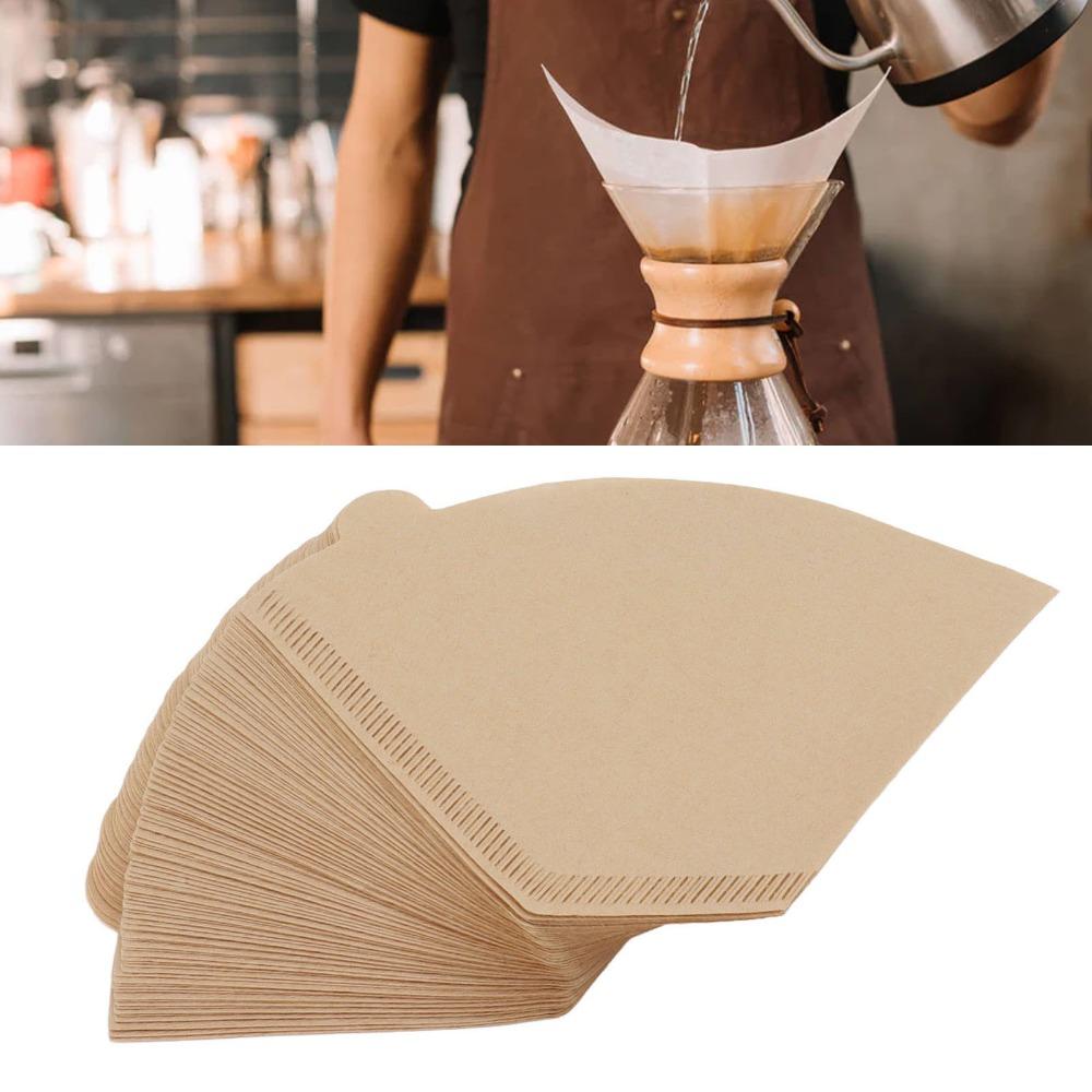100pcs set 100Pcs Coffee Filter Paper 2 to 4 Cup Unbleached Coffee Filter Cafe Use
