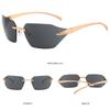 Brand Designer Rimless Sunglasses Women For Men  Trend Sun Glasses Fashion Vintage Eyeglasses Punk Luxury Driving Shades