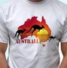 Australia White Kids Boys T-Shirt Flag Kangaroo Tee Top Design Map - S S Kids Baby