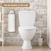 Bathroom Toilet Paper Holder with Storage Extra 3 Rolls, Over The Tank Toilet Paper Holder Wall Mount, Small Restroom Organizer