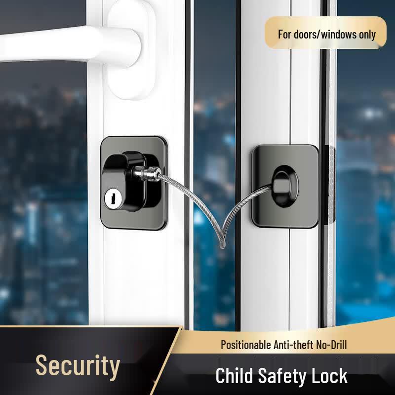 Duo No-Drill Multi-Purpose Safety Lock чёрный