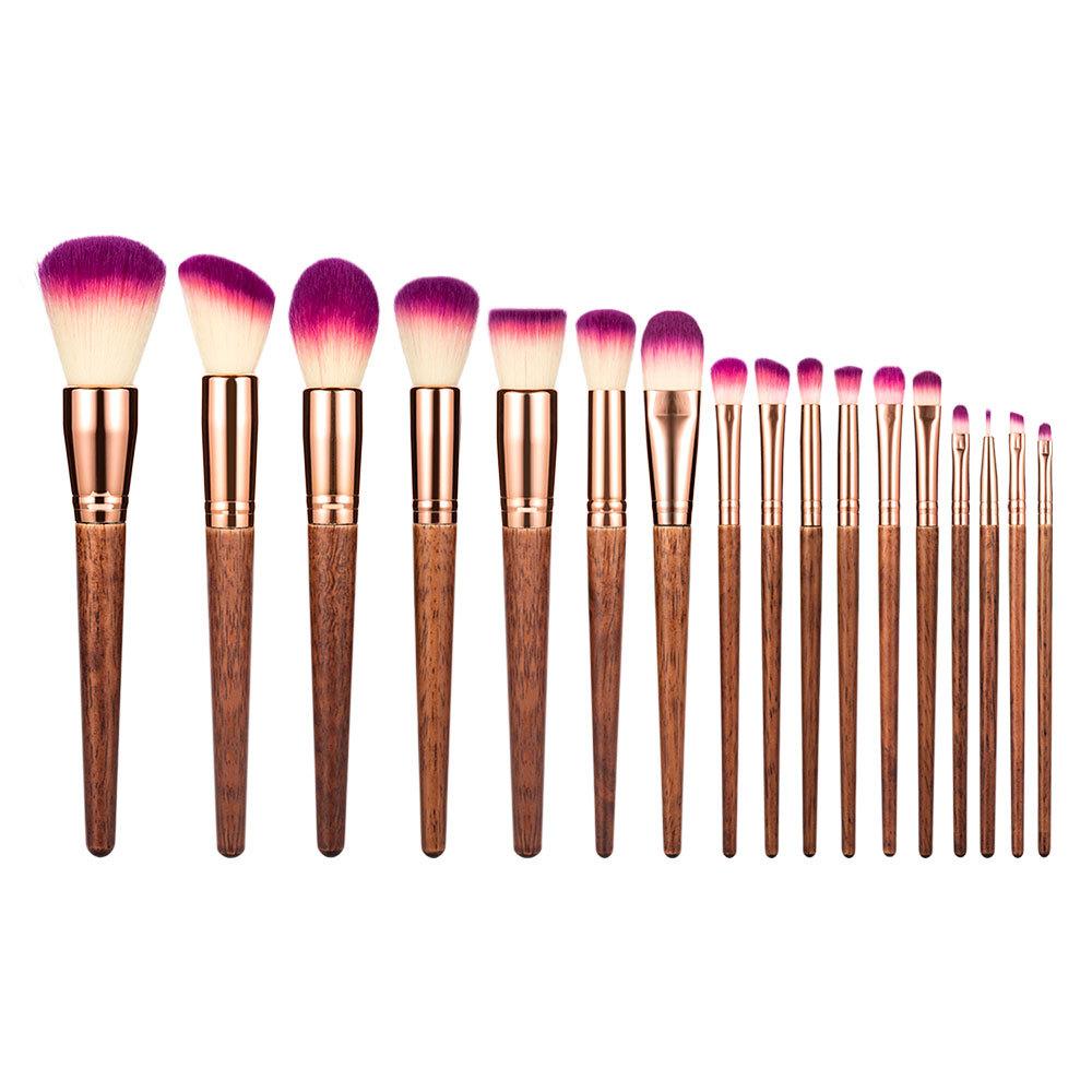 Amazon 17 Log Makeup Brushes Soft Fiber Hair Loose Powder Brushes Eyeshadow Brushes Professional Makeup Tools
