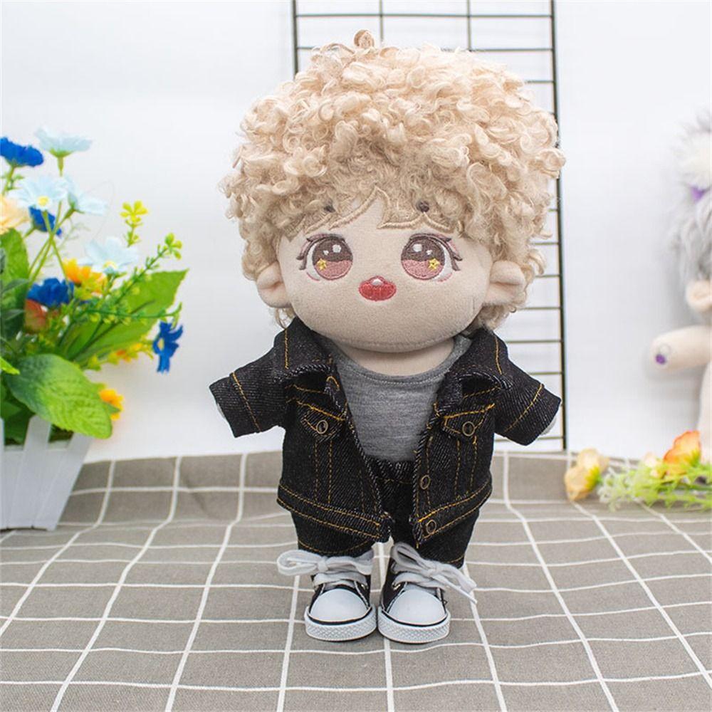 10cm Fashion Jeans Pants Jacket Suits Doll Clothes Cotton Doll Casual Wears Coat Tops 1/12 Dolls Clothes Accessories