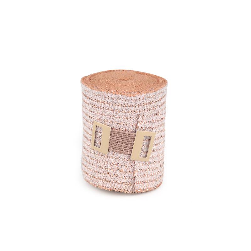 Light Brown Medium Stripe Breathable Elastic Bandage for Sports Compression and Fixation