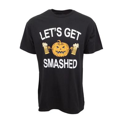 Unisex Adult Casual Graphic LETS GET SMASHED PUMPKIN T SHIRT T-Shirt