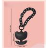Chain Ring Love Leather Keychain Pendant Trend Star Flower Accessories Key Chain Bag Trinket Women