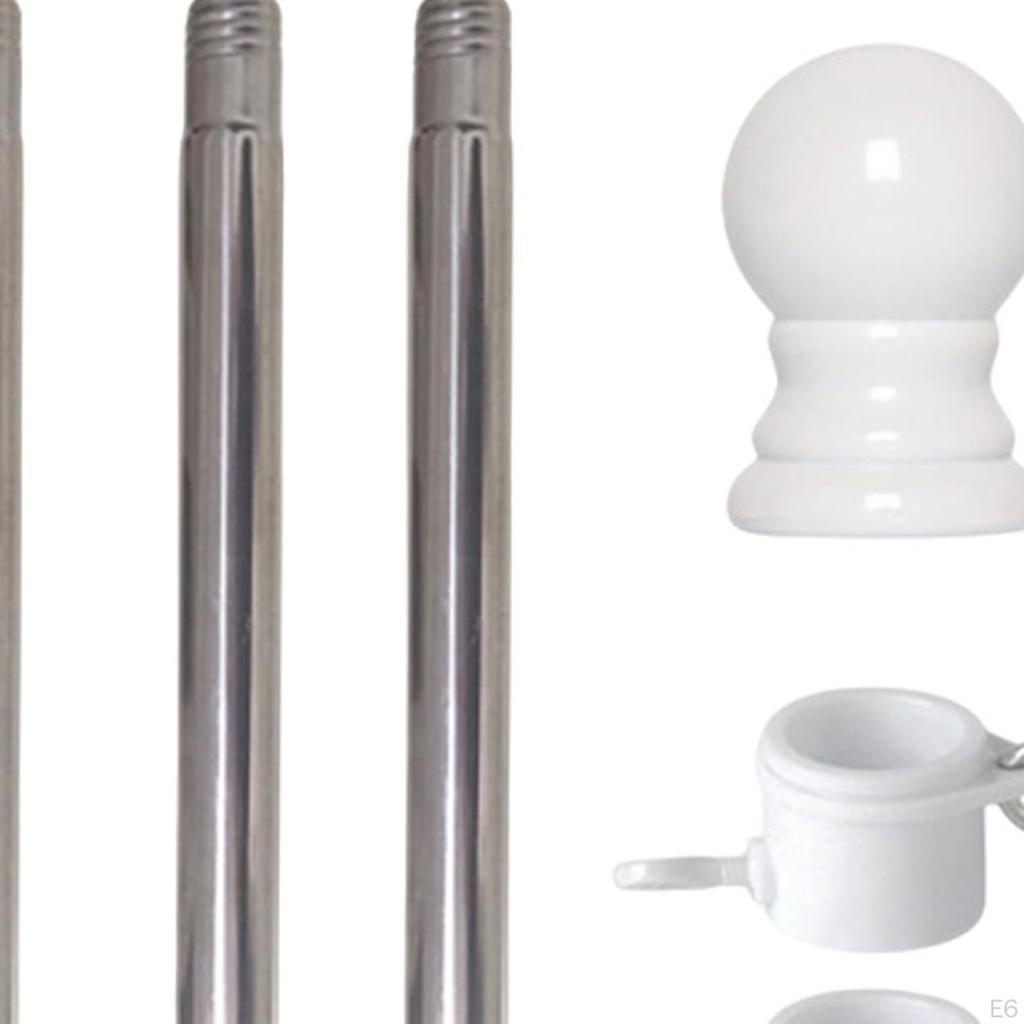 Sada vlajkového stožáru Otočné kroužky Držák na vlajku s Montážní konzolou Vrchol pro Garáž Komerční