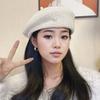 New Three Dimensional Shaped and Elegant Autumn and Winter Beret Women's Versatile Wool Octagonal Hat Showing Face Little Retro Painter Hat