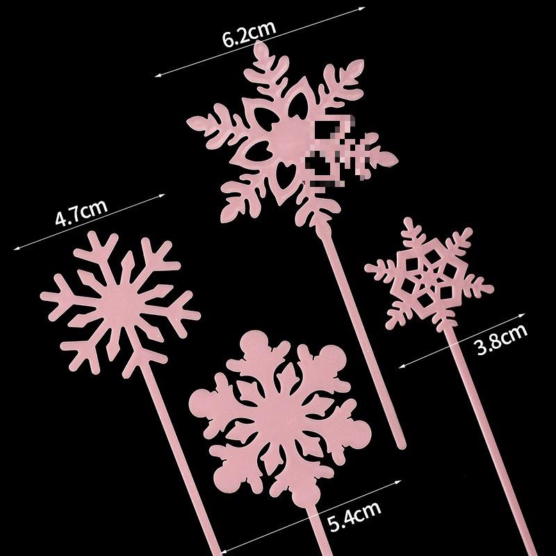 Frozen Christmas Snowflake Acrylic Cake Decoration Insert