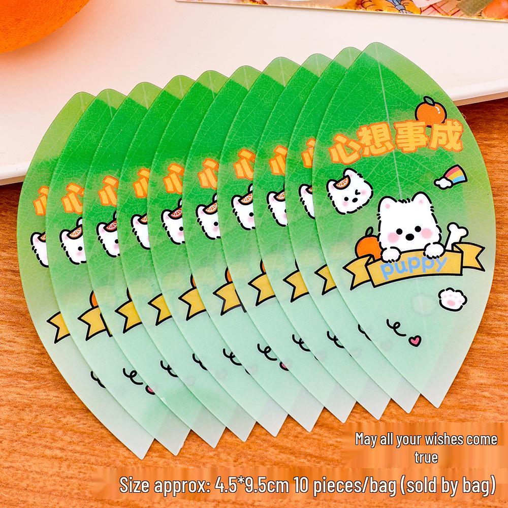 Adorable Cartoon Panda Leaf Bookmark - Cute Student Page Marker Clip, Perfect Small Gift