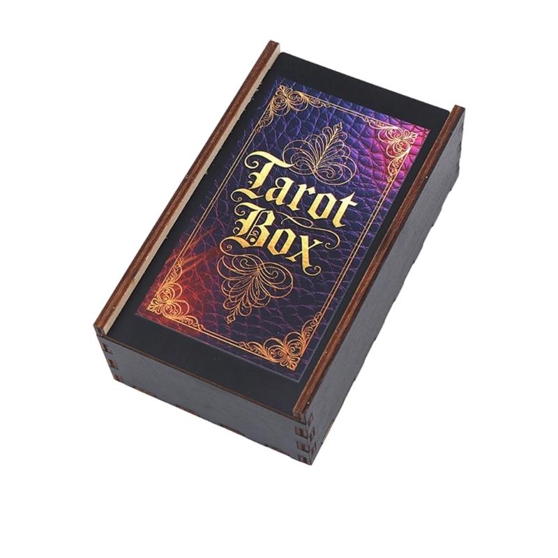 Rechteckige Holzkarte Box Spielkarten Tarots Behälter Schmuck Aufbewahrungskoffer Verpackung Poker Spiel Leere Poker Karten Aufbewahrungskoffer