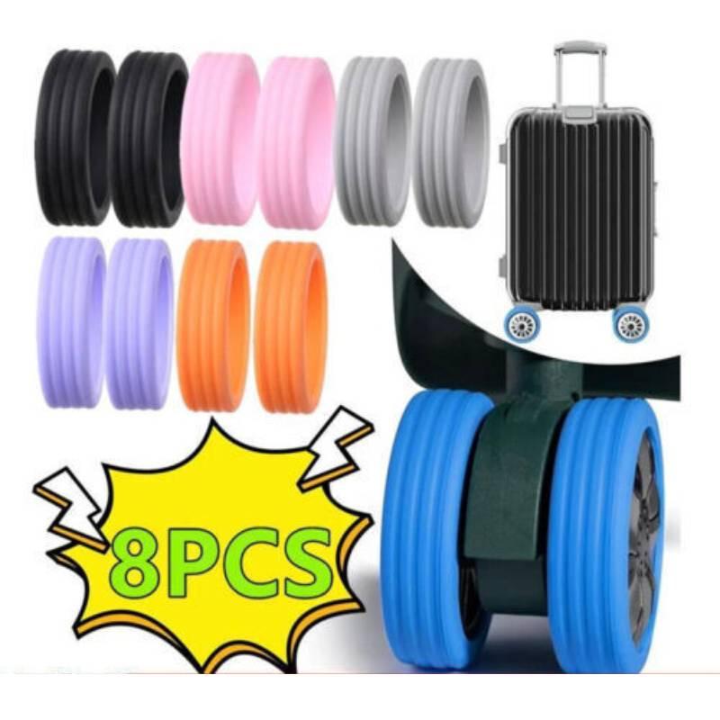 Durable And Silent Silicone Luggage Wheel Protective Covers Set Of 4 In Various Colors