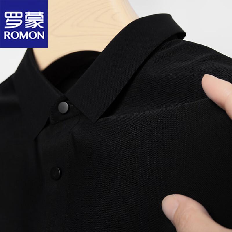 ROMON Men's Ice Silk Short-Sleeve Polo Shirt