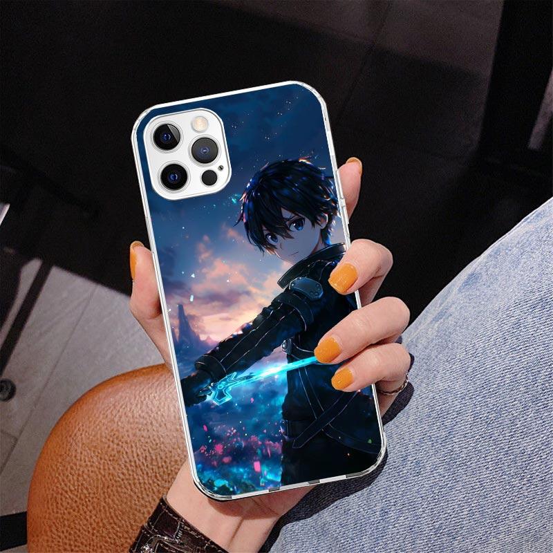 Sword Art Online Kirito Phone Case For iPhone 13 12 Mini 11 Pro Max XS XR X SE 7 8 Plus 5S 5 6S 6 Gift Print Cover Fundas