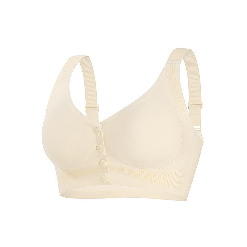 Fashion and Creativity, Seamless Front Buckle Underwear, Women's Strong Support, No Running Cup, No Steel Ring, Large Size Bra