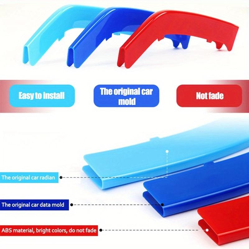 1 set 3 st M-Färg För BMW Grillinsats Lister Rand Bilgrill Trim Klämma För 3-serien F30 2013-2019