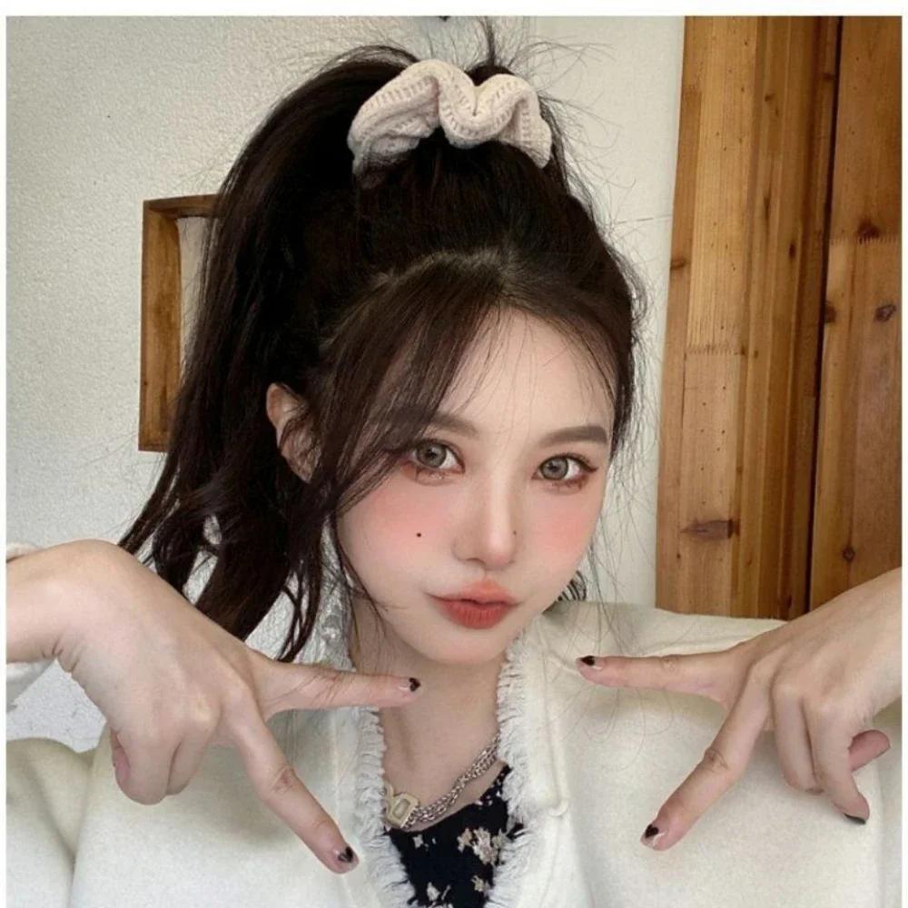 7 Pcs Set Women Hair Scrunchies Velvet Solid Color Hair Band for Girls Ponytail Holder Rubber Ties Accessories Hair Accessoires