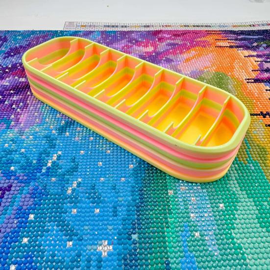 Pudełko do przechowywania saszetek z diamentami, 10 przegródek, organizer na saszetki z diamentami i długopisy, uchwyt na akcesoria do rękodzieła dla miłośników Diamond Art