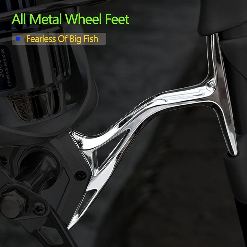 Stainless Steel Bearings Rust-proof Spinning Reel Full Metal Rocker Arm 5.2:1 Gear Ratio Suitable for Both Saltwater and Freshwater Fishing Reels