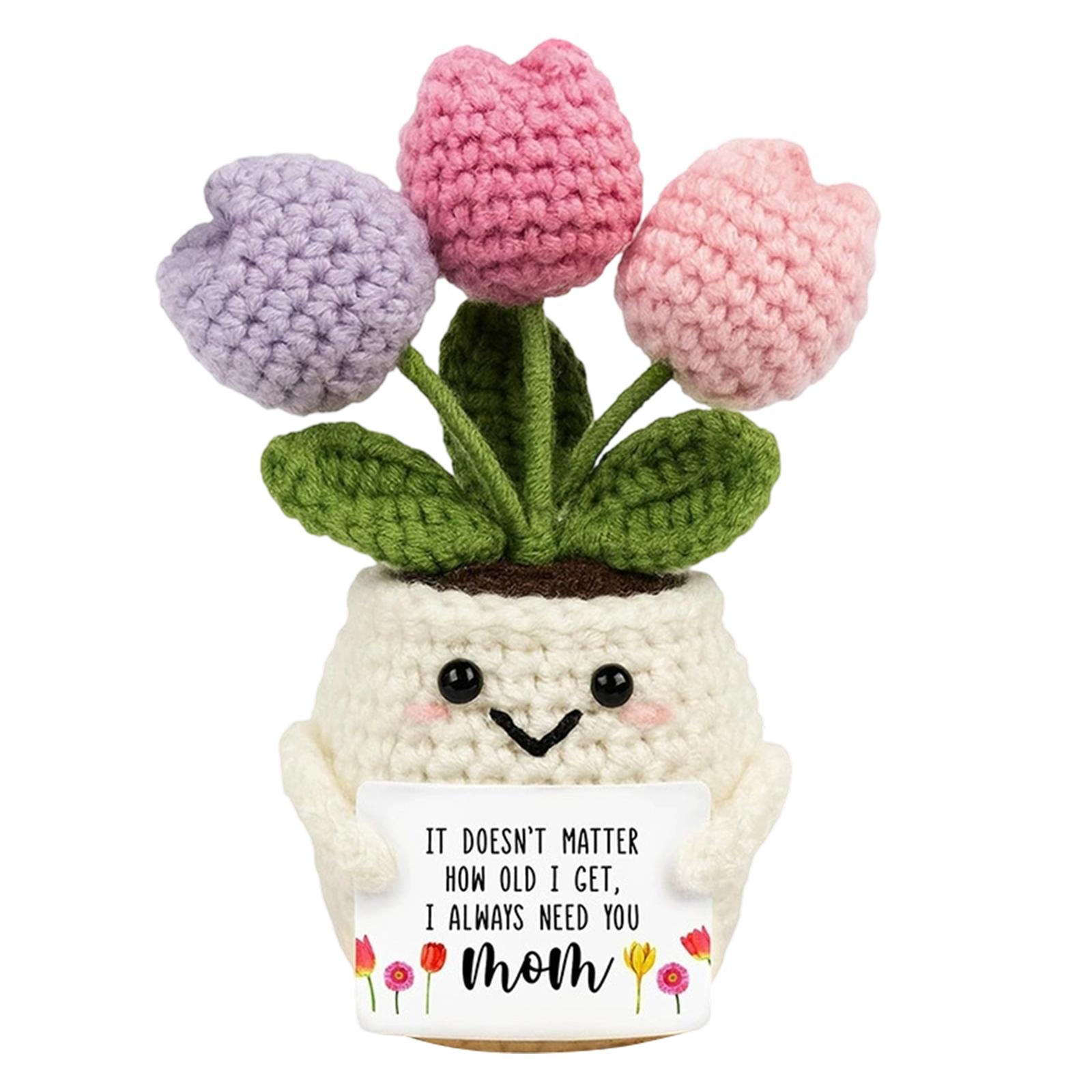 Вязаный готовый подарок Кукла-растение в горшке, Растение в горшке, Кукла, связанная крючком
