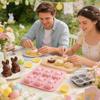 Ostern Silikonformen | 3D Hasen Wiederverwendbare Bastelarbeiten,Osterhase Muffinform | Für Cupcake-Bastelarbeiten Fondant Süßigkeiten Zucker Muffin Geburtstagsparty