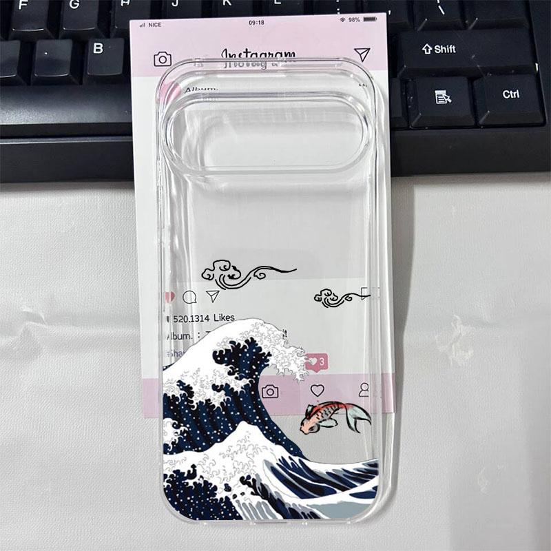 

for Pixcel 10 Pro XL Fashion Great Blue Wave Phone Case for Google Pixel 10Pro 10ProXL 9 5G Soft TPU Cover Google Pixel 9 Pro