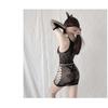 Fishnet Lingerie Costumes Women Open Crotch Bodycon Dresses Sexy Pajamas Hollow See-Through Night Club Fantasy Erotic Wear