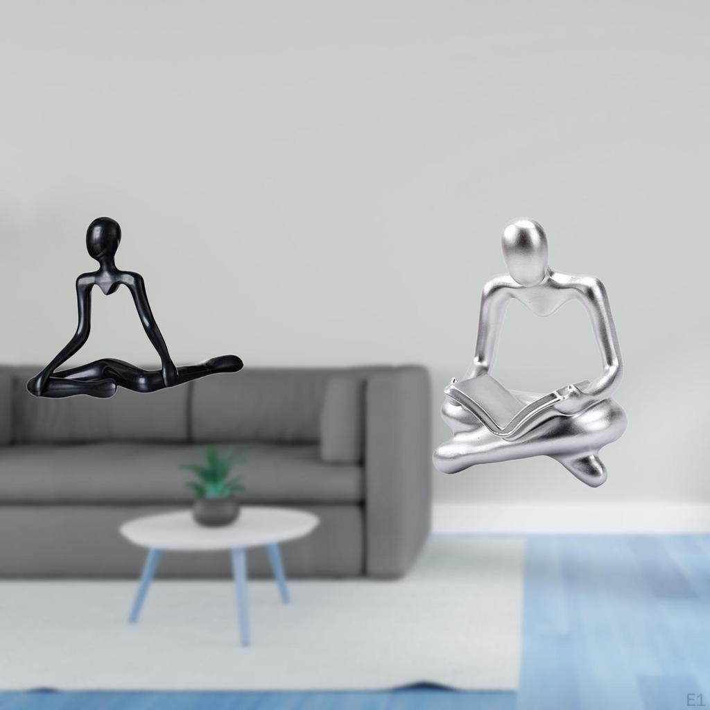 Creative Abstract Thinker Statue Decorative Figurine Sculpture Ornament for Entrance Bedroom Living